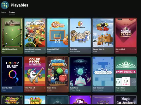 YouTube's free games catalog, called *Playables*, is now available to all users.