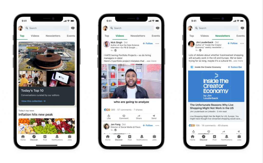 LinkedIn introduces a new 'Discover' feed and updated group features to boost user engagement.